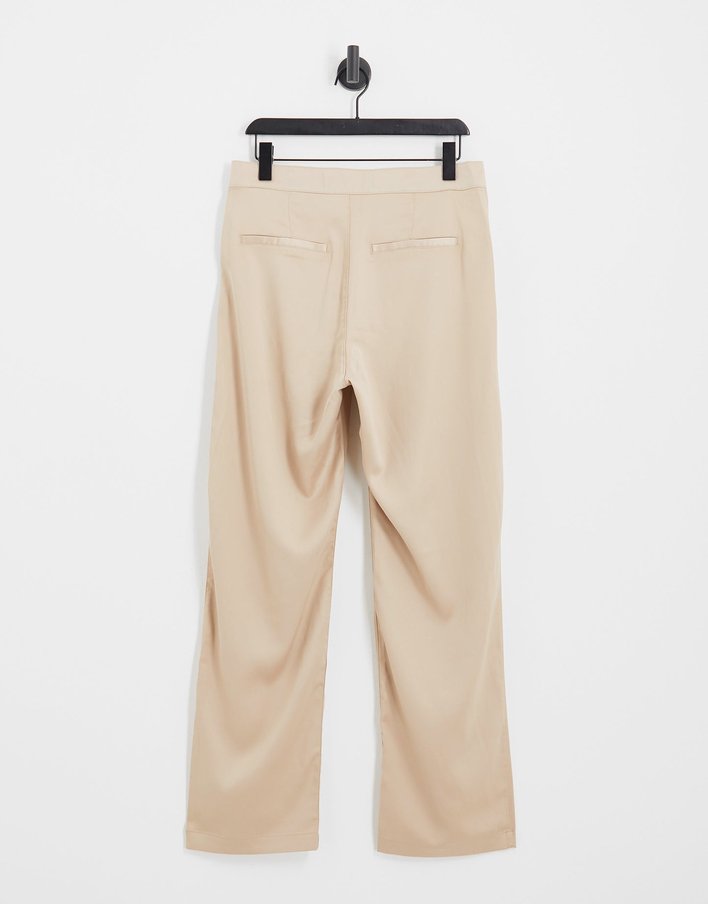 Hollister high rise satin dad trousers in cream