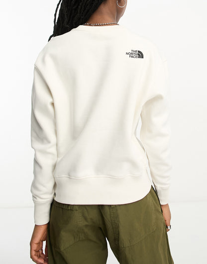 The North Face Essential oversized sweatshirt in cream Exclusive at ASOS