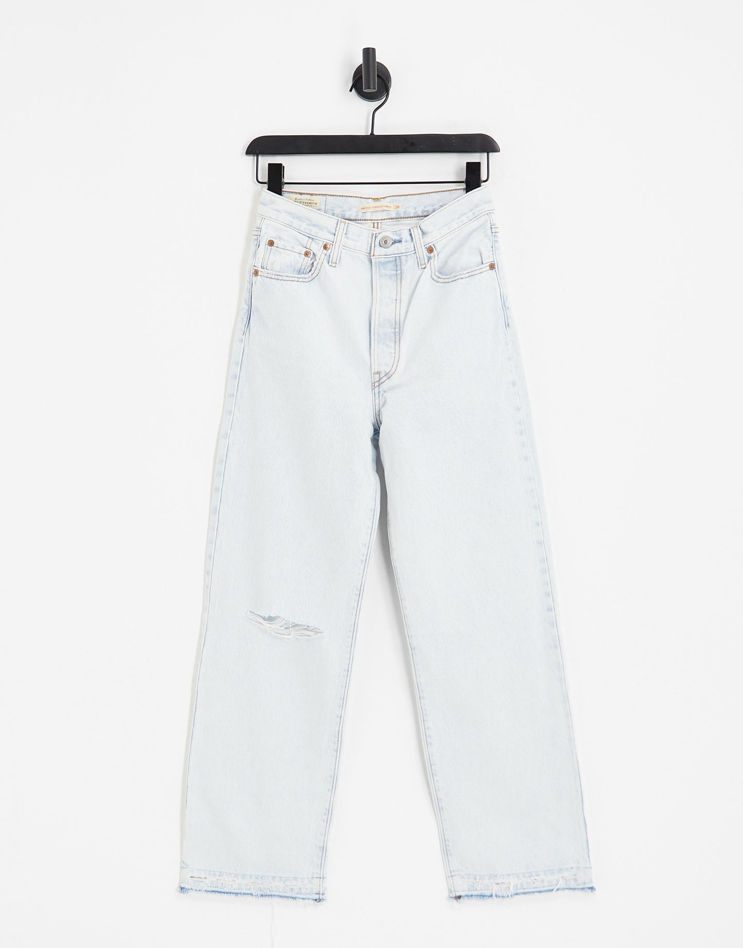 Levi's ribcage straight ankle jeans in light blue