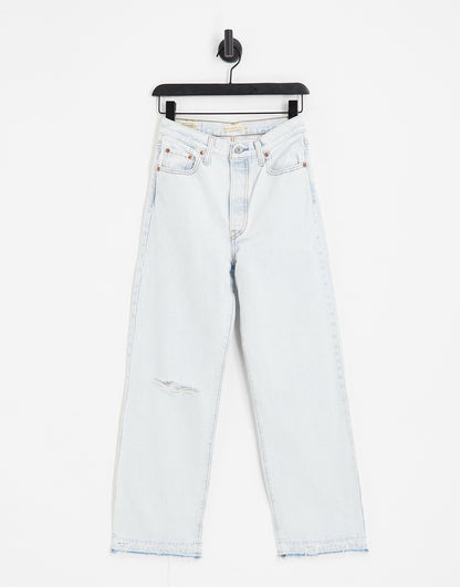 Levi's ribcage straight ankle jeans in light blue