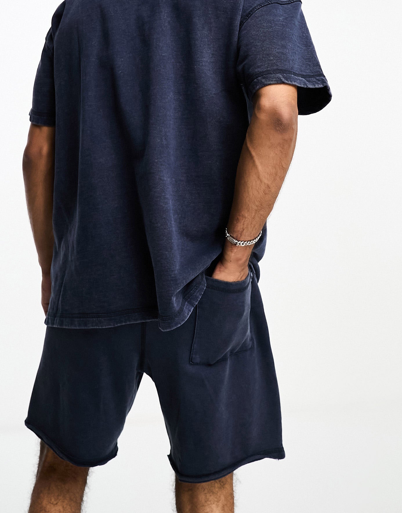 ONLY & SONS co-ord jersey short in washed navy