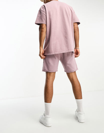 ONLY & SONS co-ord jersey short in washed pink