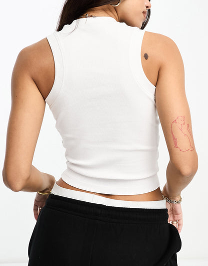 ASOS Weekend Collective rib vest in white