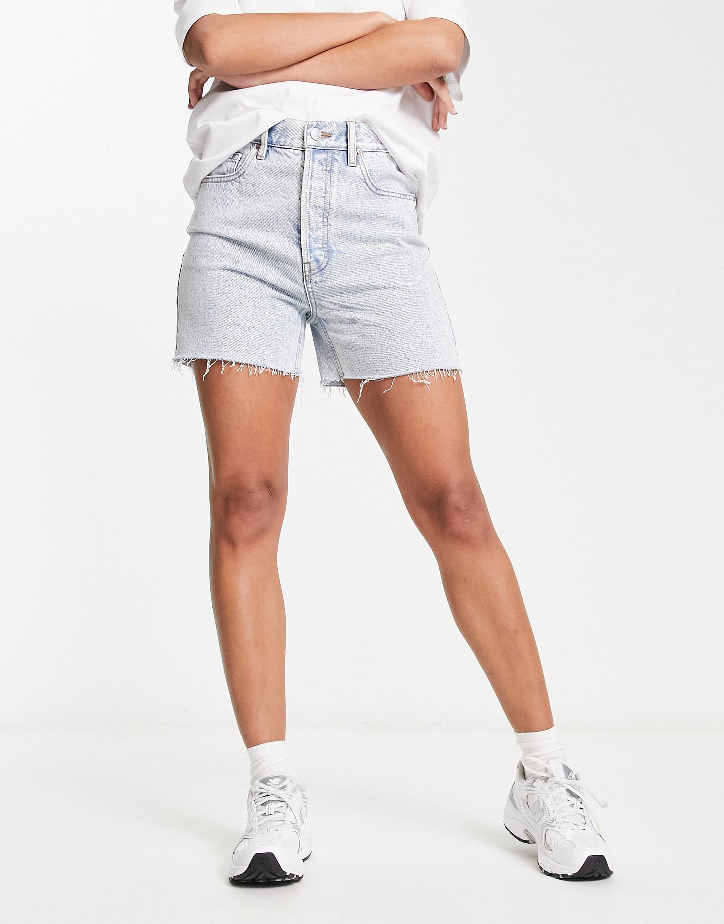 PacSun 90s girlfriend denim short in blue