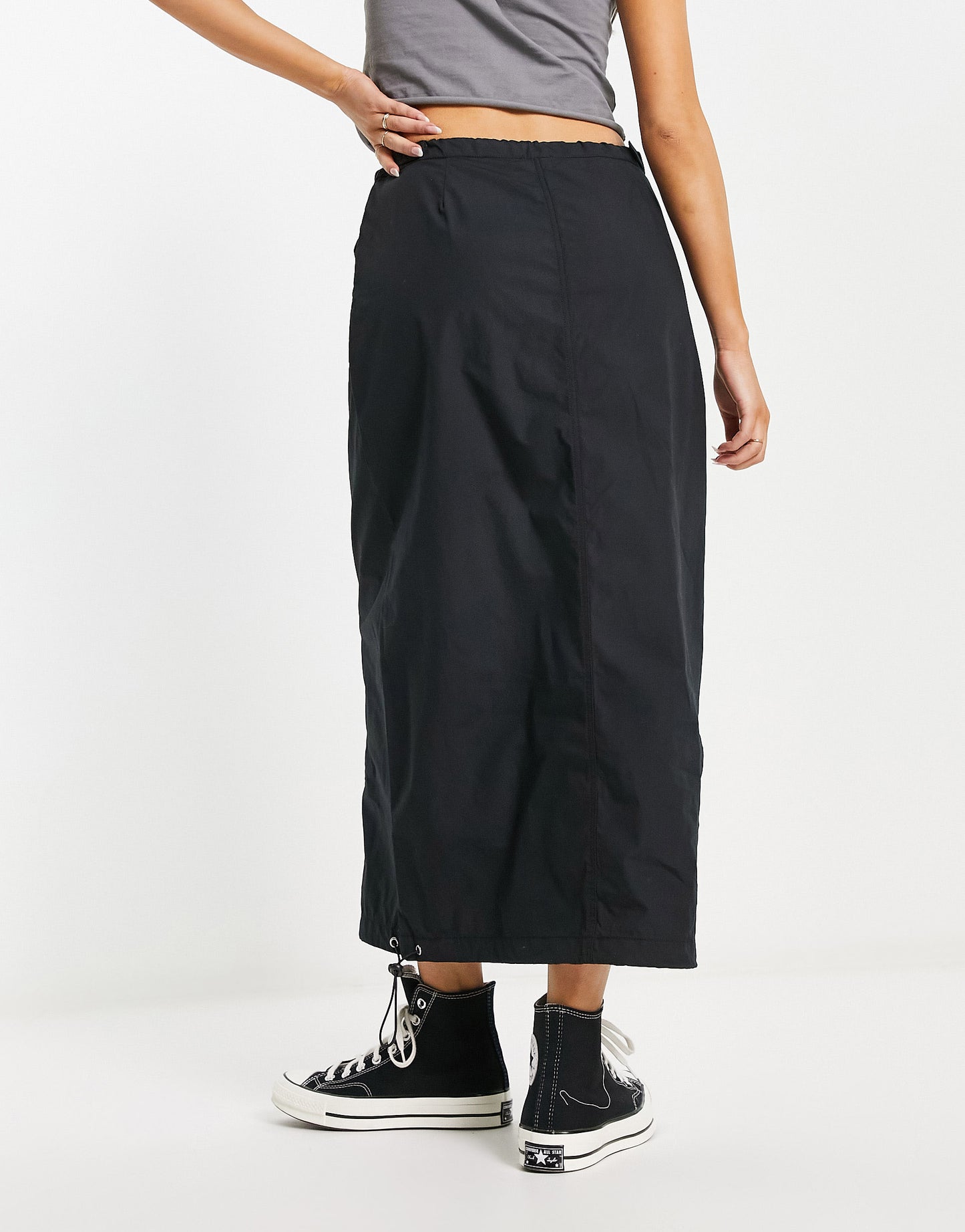 Cotton On Jordan cargo maxi skirt in black