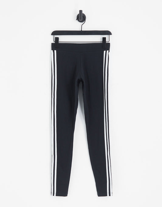 adidas Originals 3 stripe leggings in black