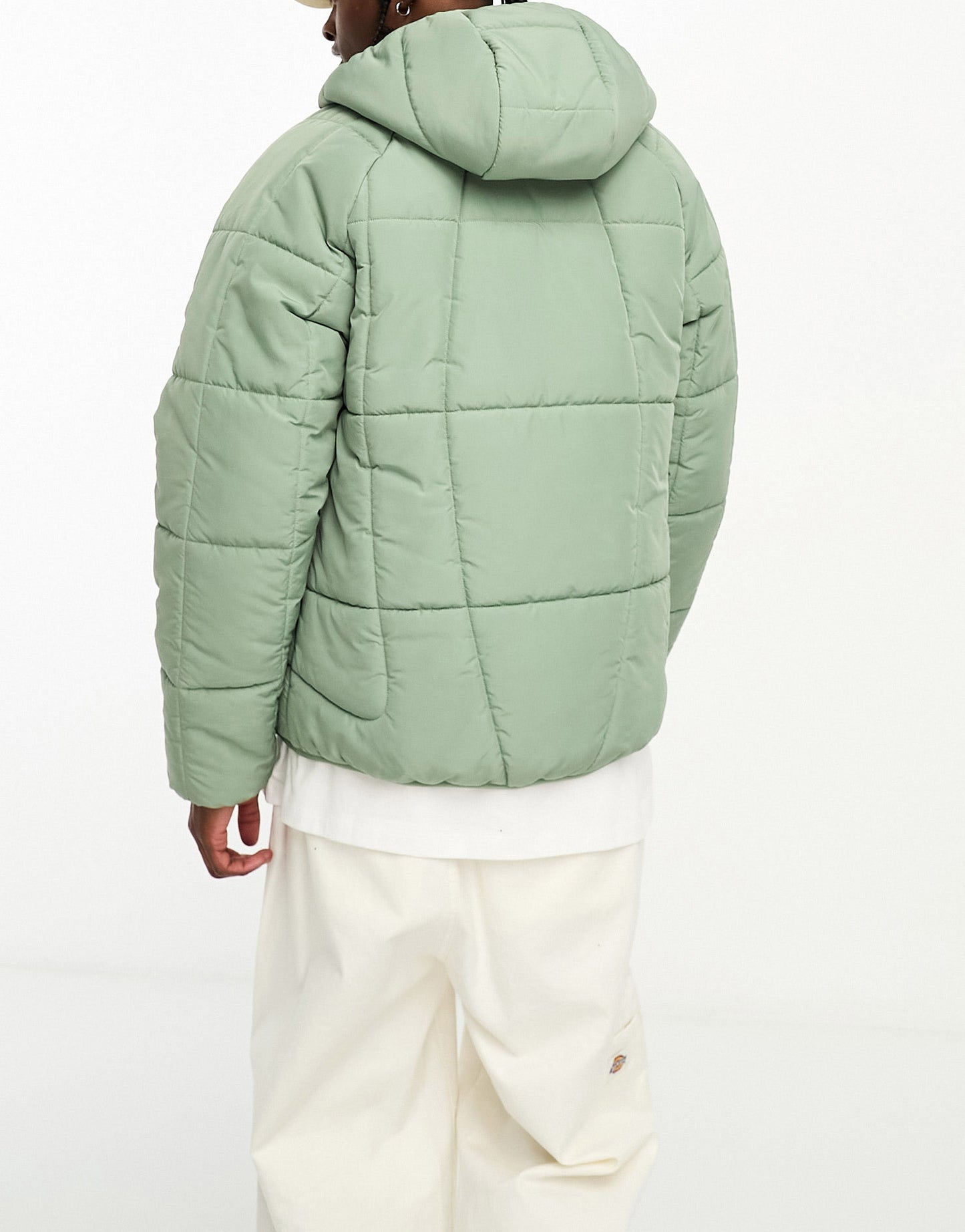 adidas Originals Adventure logo puffer jacket in green