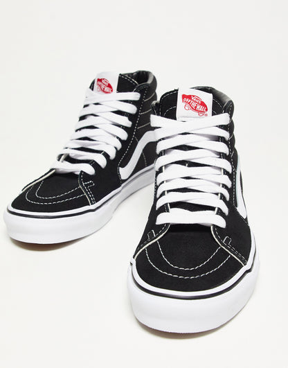 Vans SK8-Hi wide fit trainers in black and white