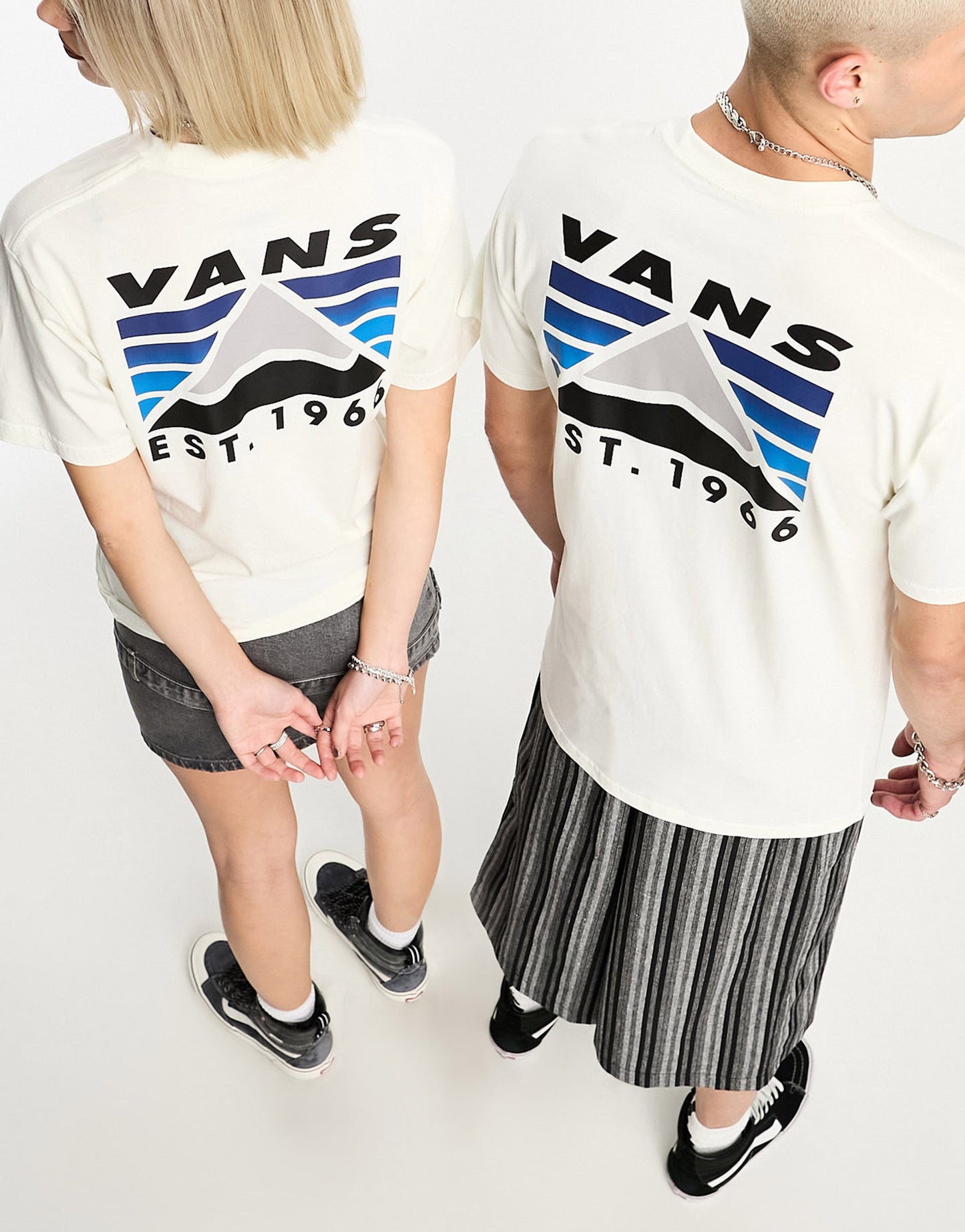 Vans unisex Mountain back print tshirt in cream Exclusive at ASOS