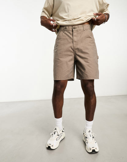 Jack & Jones Intelligence loose fit worker carpenter short in khaki