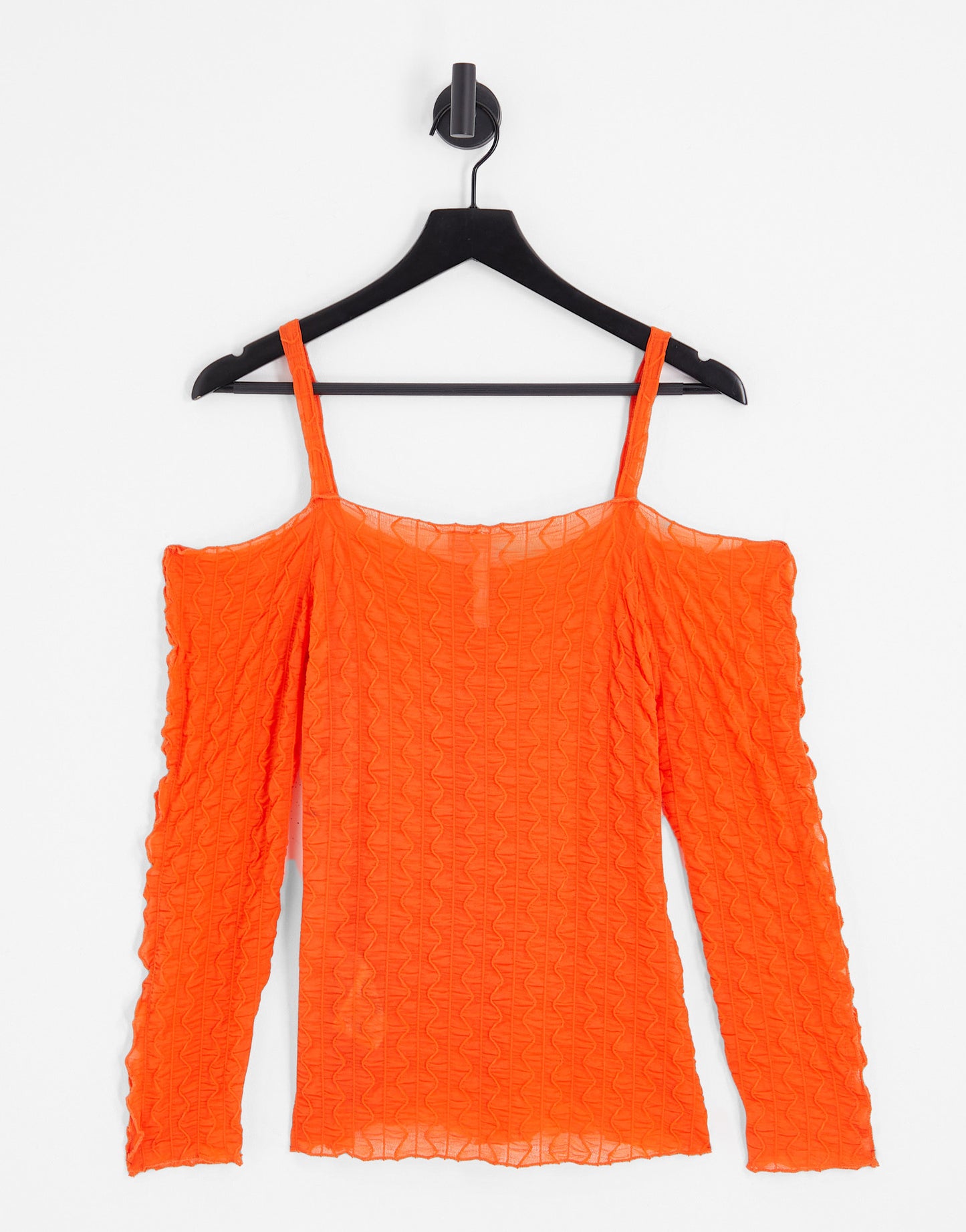 Neon & Nylon textured cardigan co-ord in orange