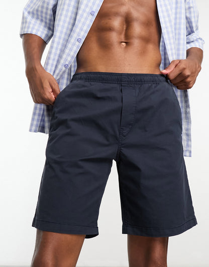 Selected Homme relaxed fit short in washed navy