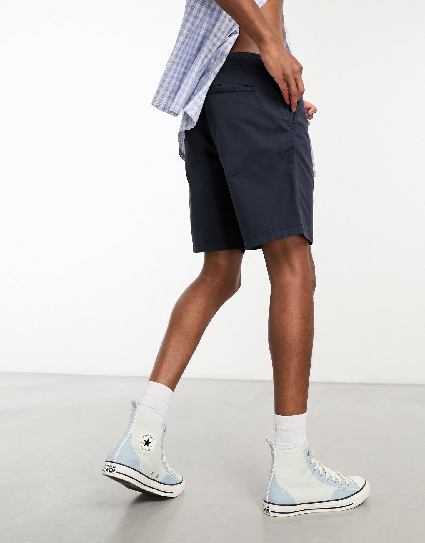 Selected Homme relaxed fit short in washed navy