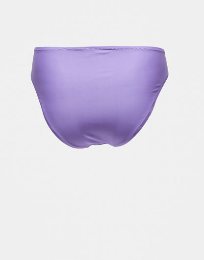 Pieces Curve exclusive high leg bikini bottoms in pastel colourblock