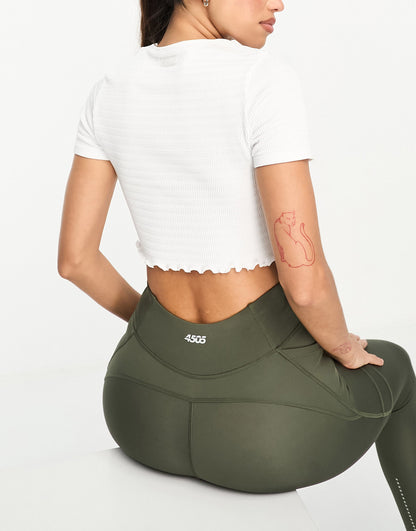 ASOS 4505 seamless yoga t-shirt with lettuce edge