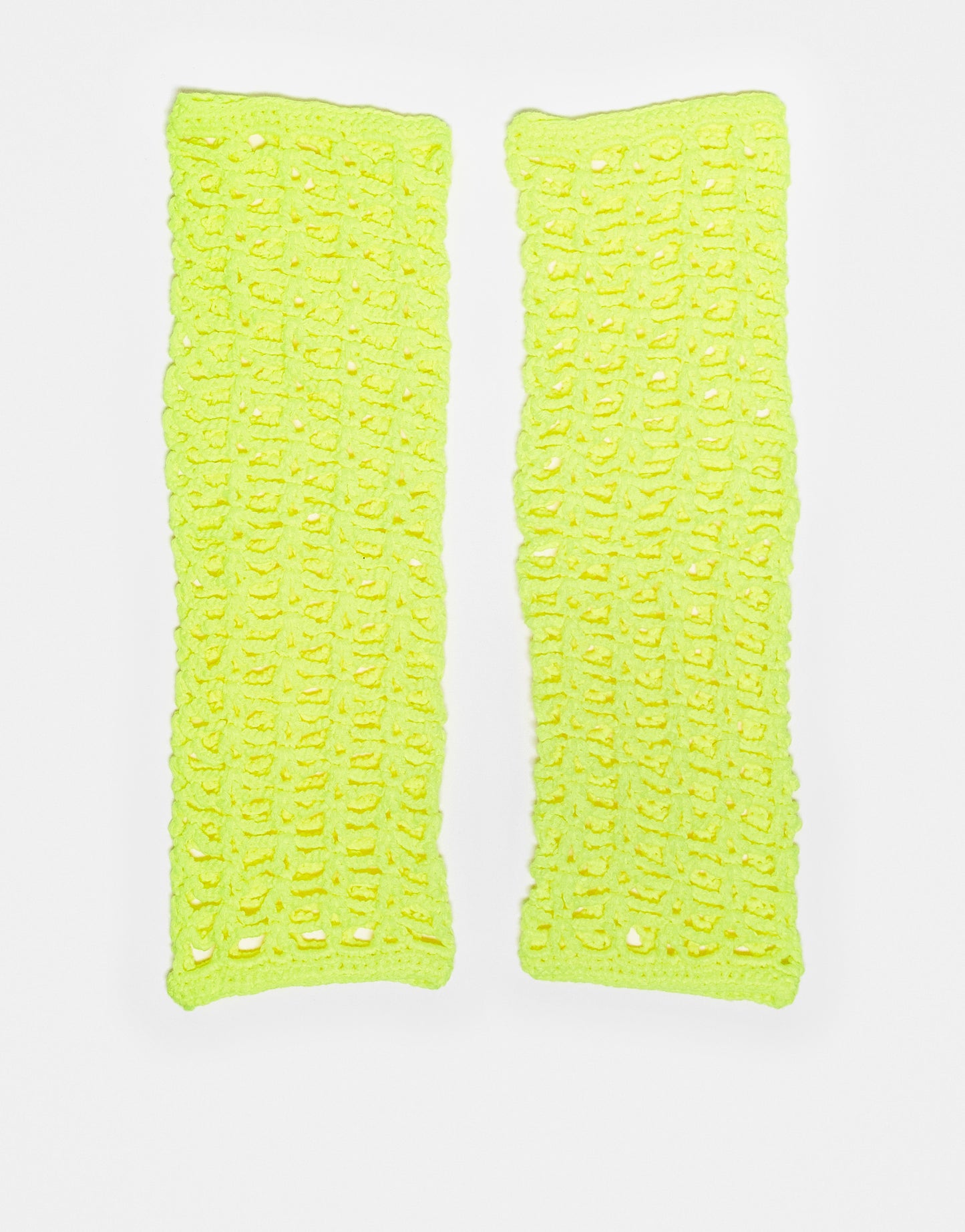 ASOS DESIGN crochet sleeves in yellow