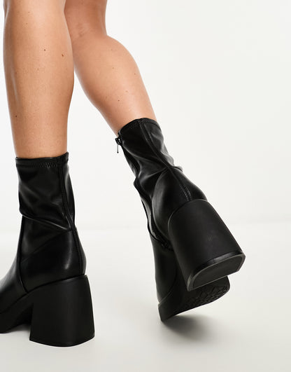 ALDO Persona mid heel sock boots in black