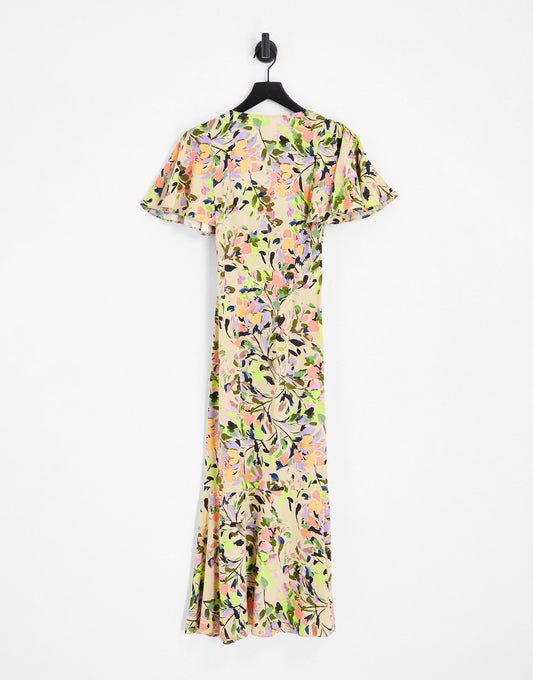 Y.A.S wrap maxi dress in floral print