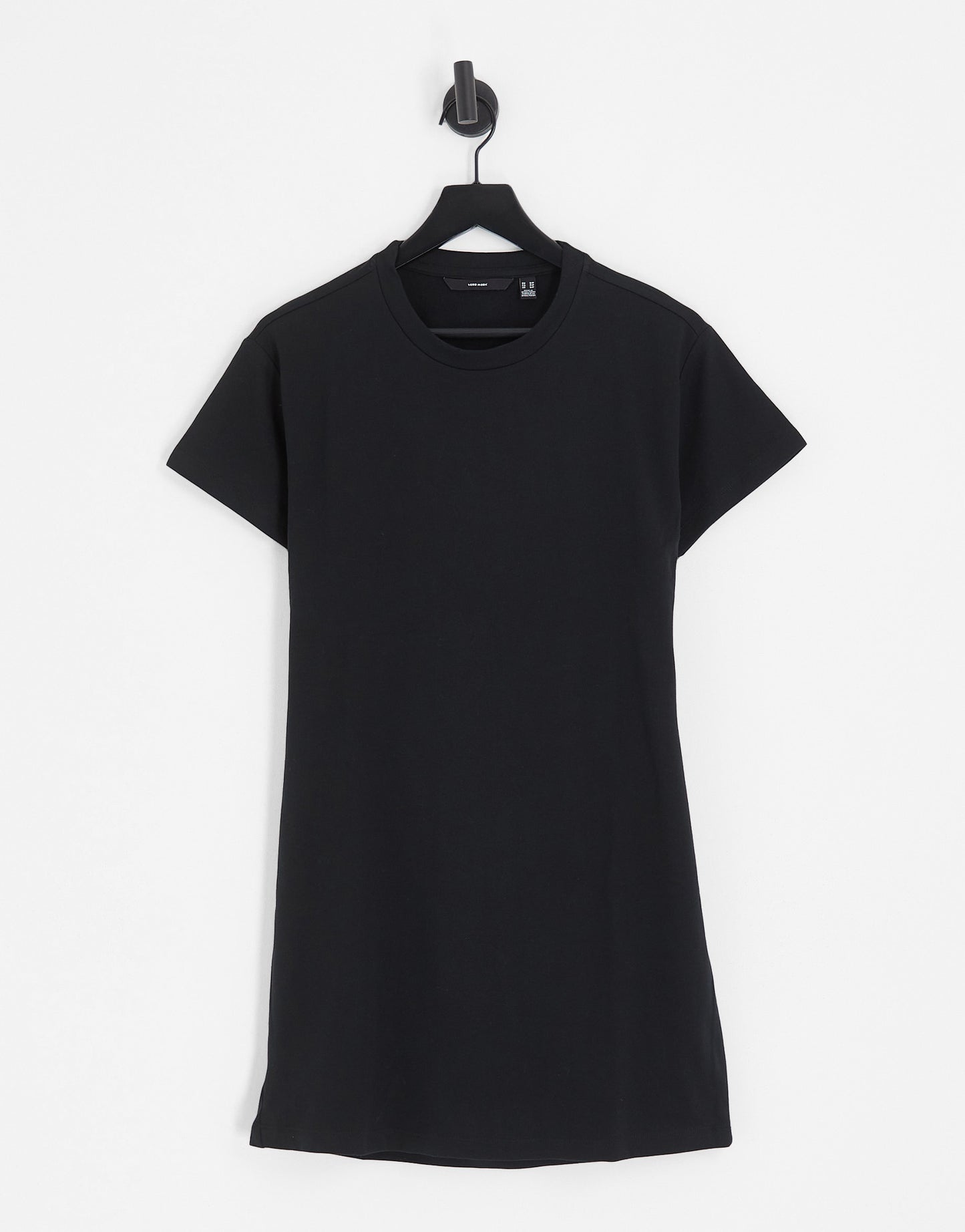 Vero Moda Petite t-shirt mini dress with cut out back in black