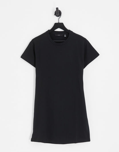 Vero Moda Petite t-shirt mini dress with cut out back in black