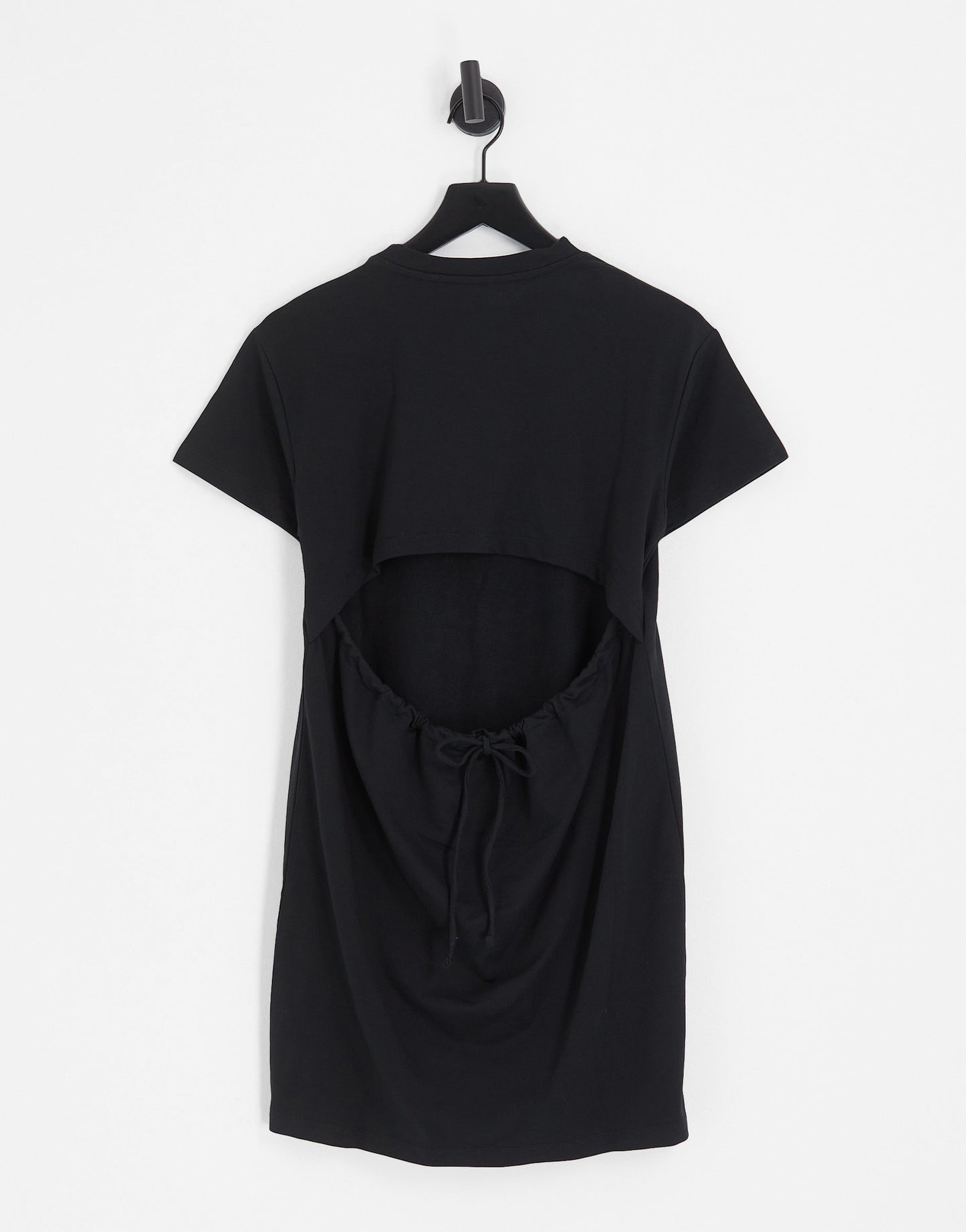 Vero Moda Petite t-shirt mini dress with cut out back in black