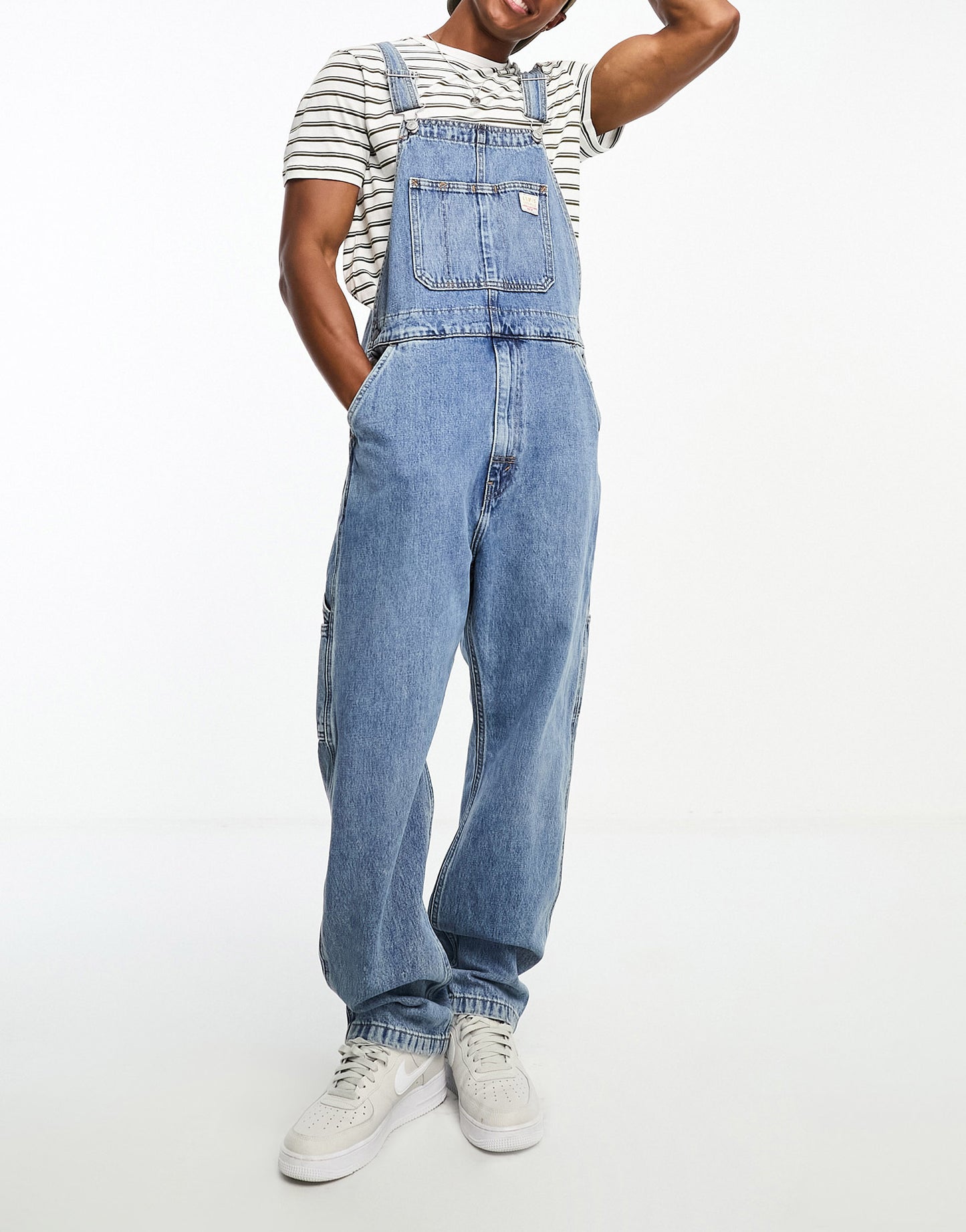 Levi's Workwear capsule Denim overalls in mid blue wash