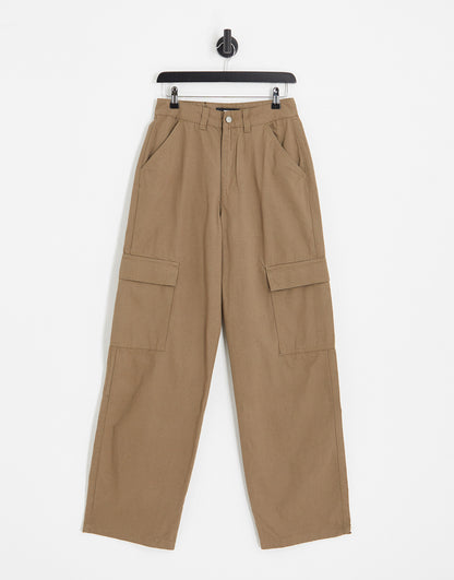 Dr Denim Donna cargo trousers in brown