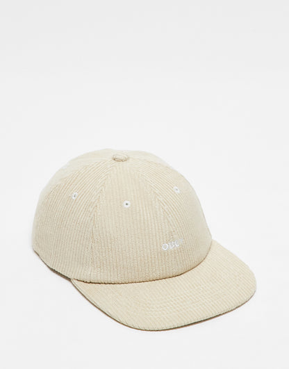 Obey bold corduroy cap in beige