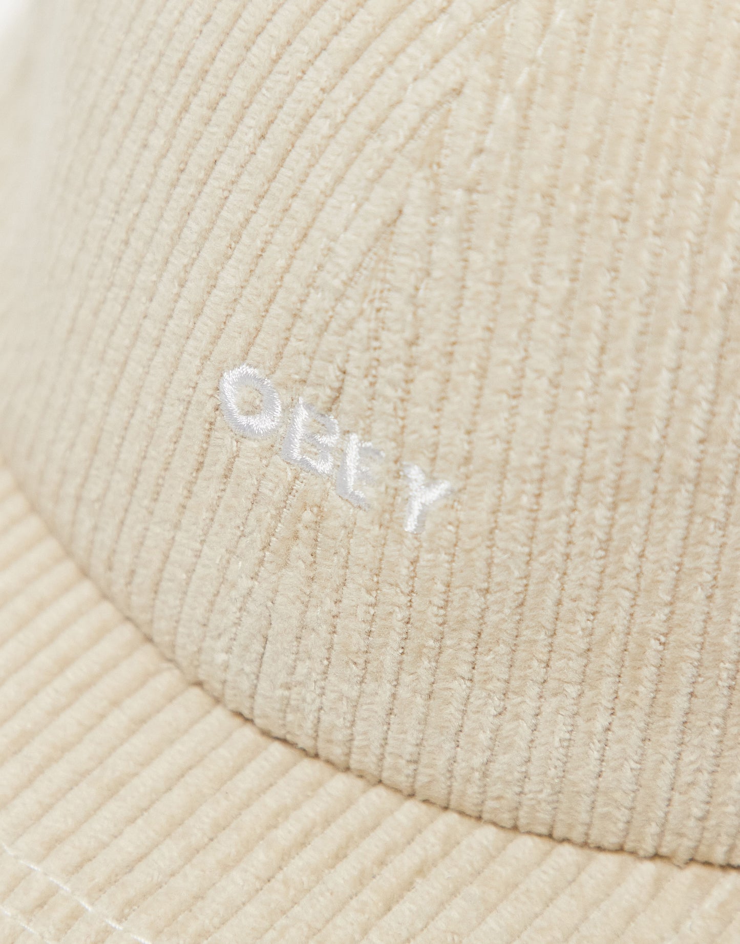 Obey bold corduroy cap in beige