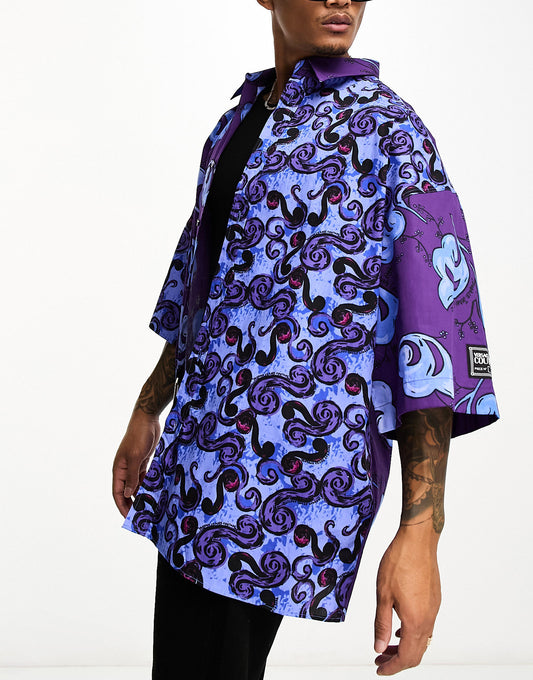 Versace Jeans Couture baroque oversize shirt in purple