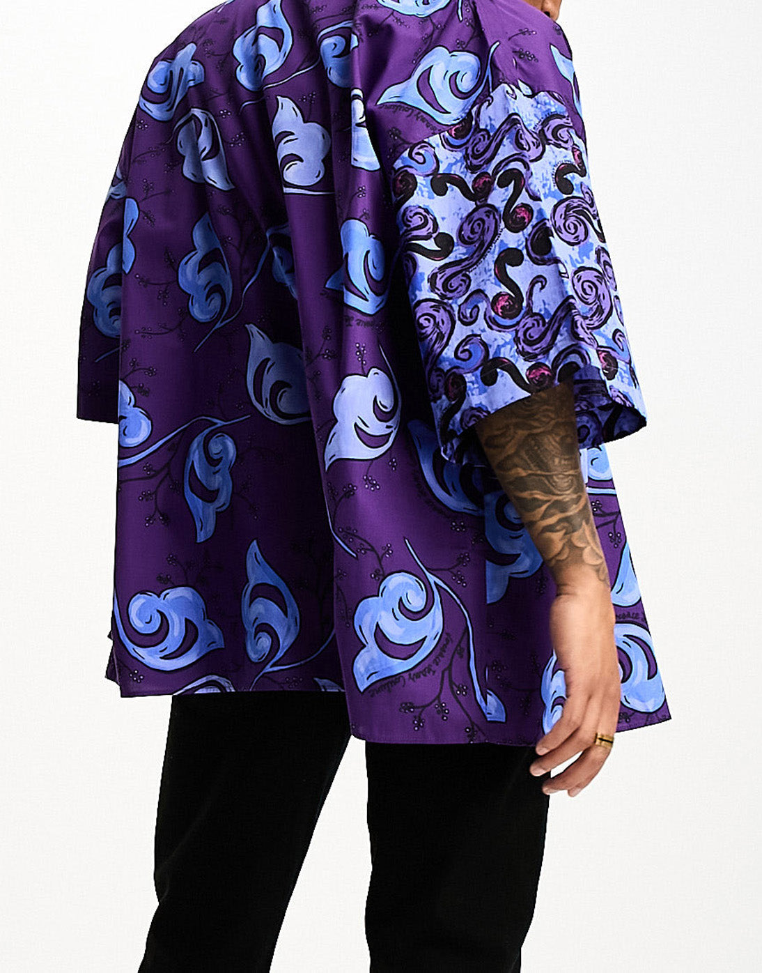 Versace Jeans Couture baroque oversize shirt in purple