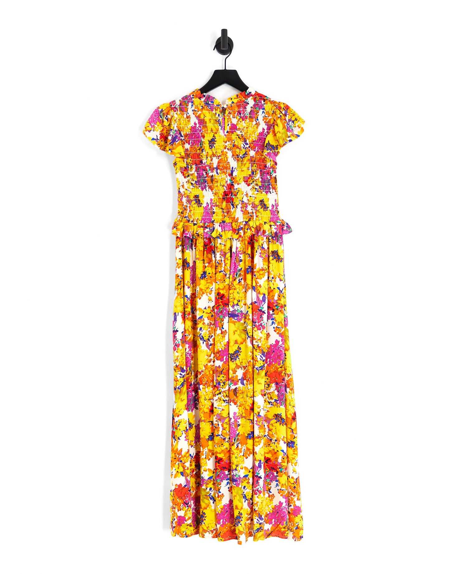 Y.A.S shirred bodice maxi dress in florals