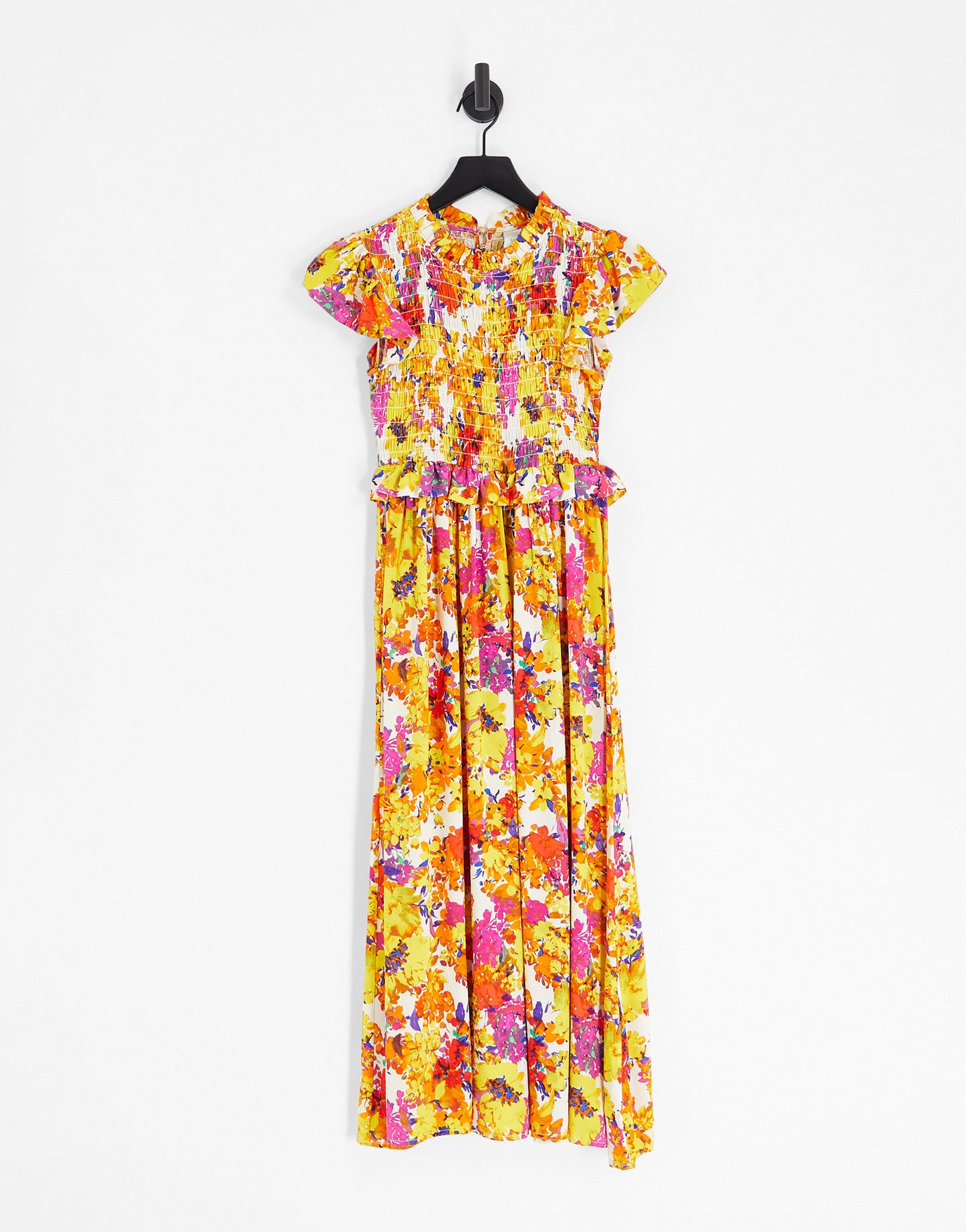 Y.A.S Petite shirred bodice maxi dress in florals