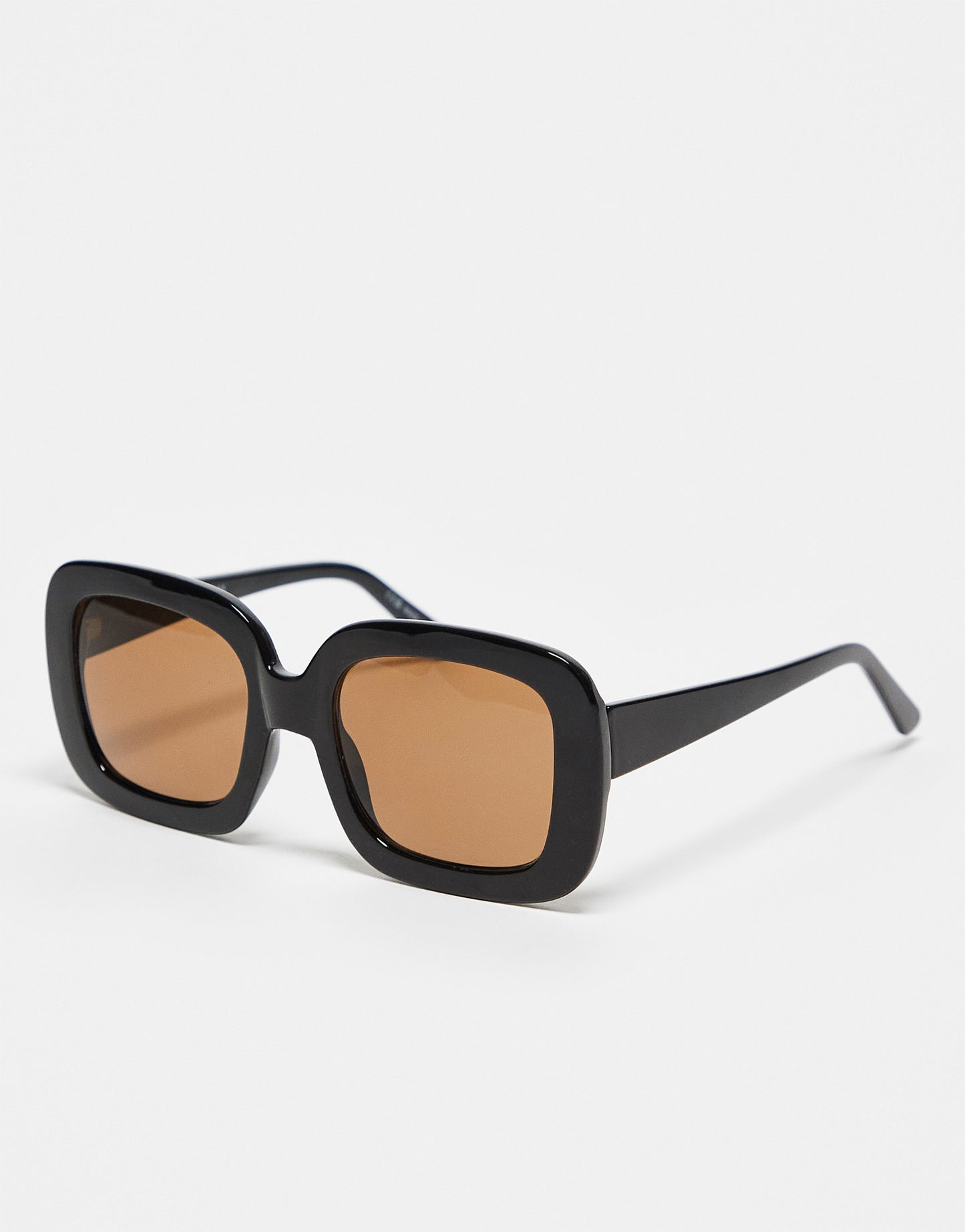 Monki oversized chunky frame sqaure sunglasses in black