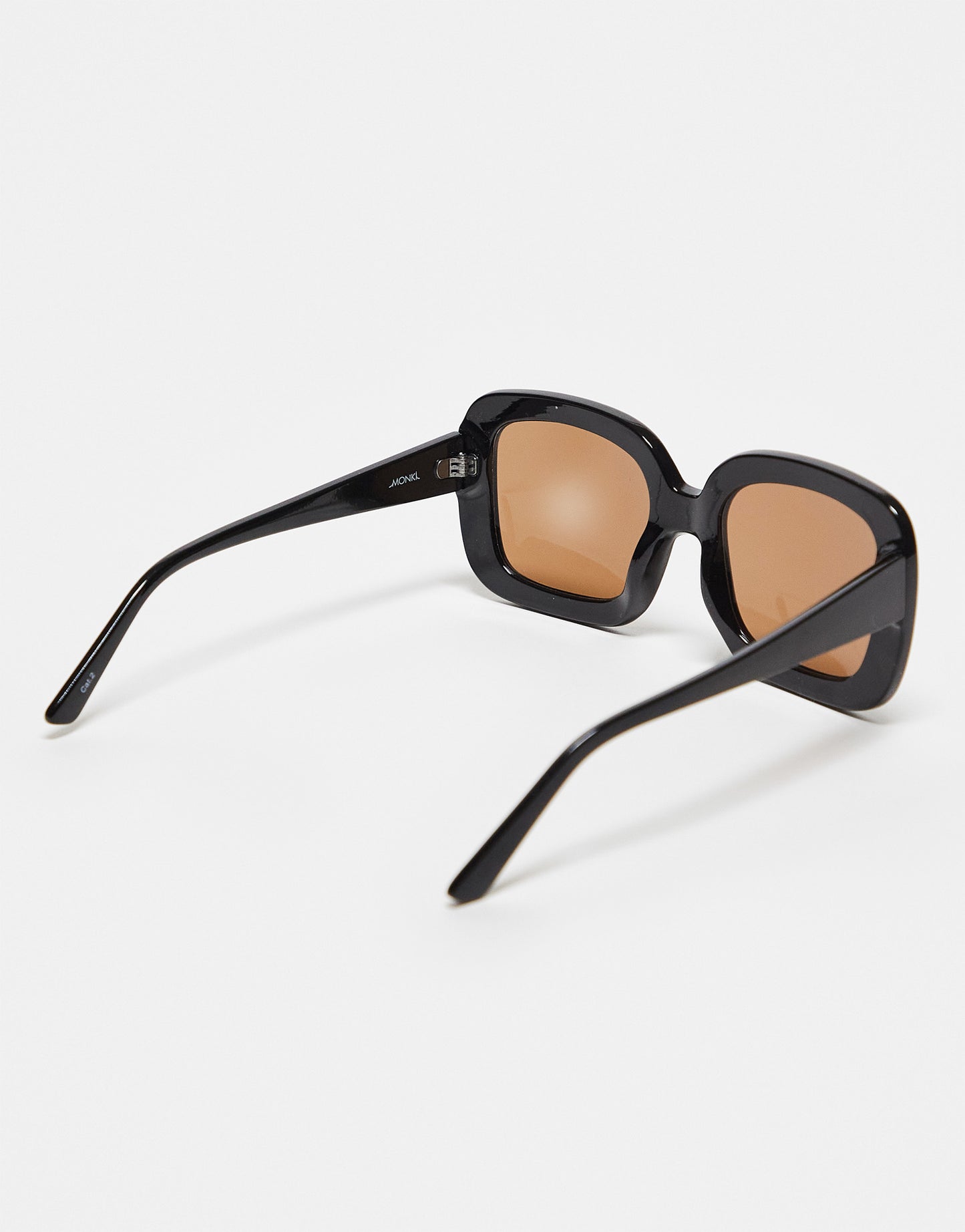 Monki oversized chunky frame sqaure sunglasses in black