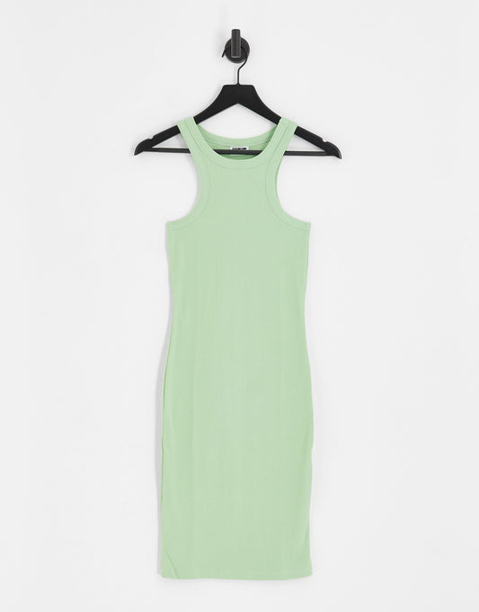 Noisy May Tall racer neck mini dress in pastel green