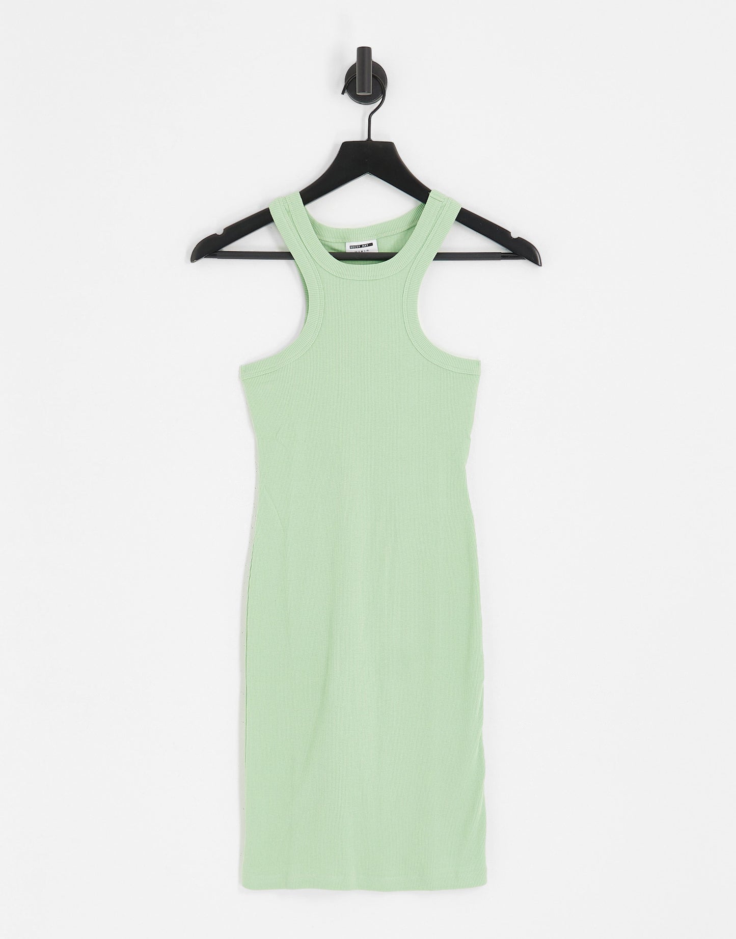 Noisy May Petite racer neck mini dress in green