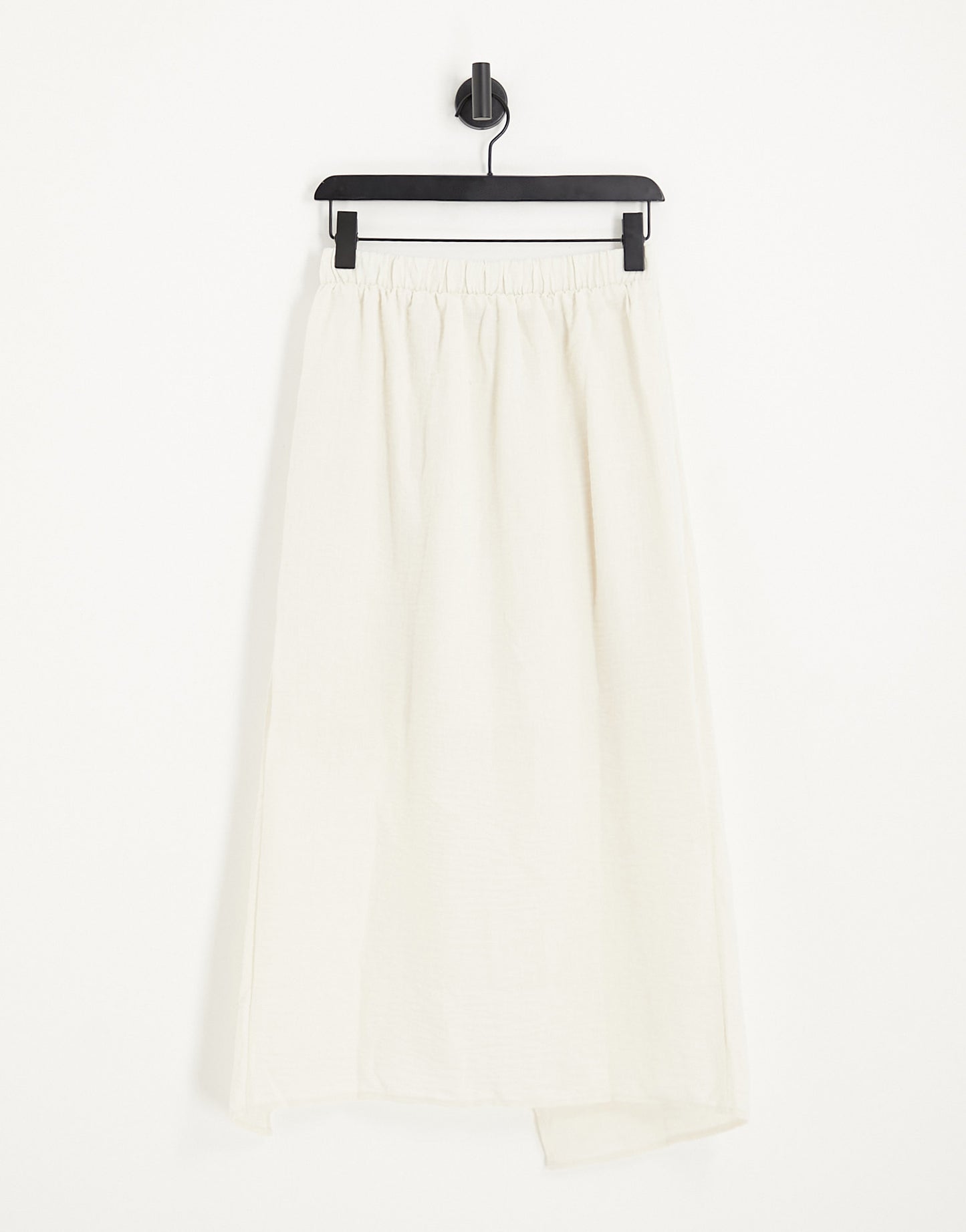 Vero Moda Tall wrap tie midi skirt in white