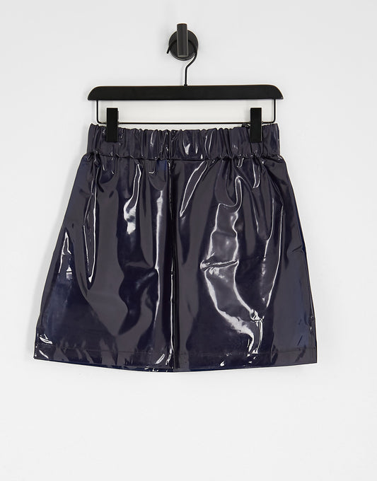 Noisy May Droplets transparent waterproof skirt co-ord in navy