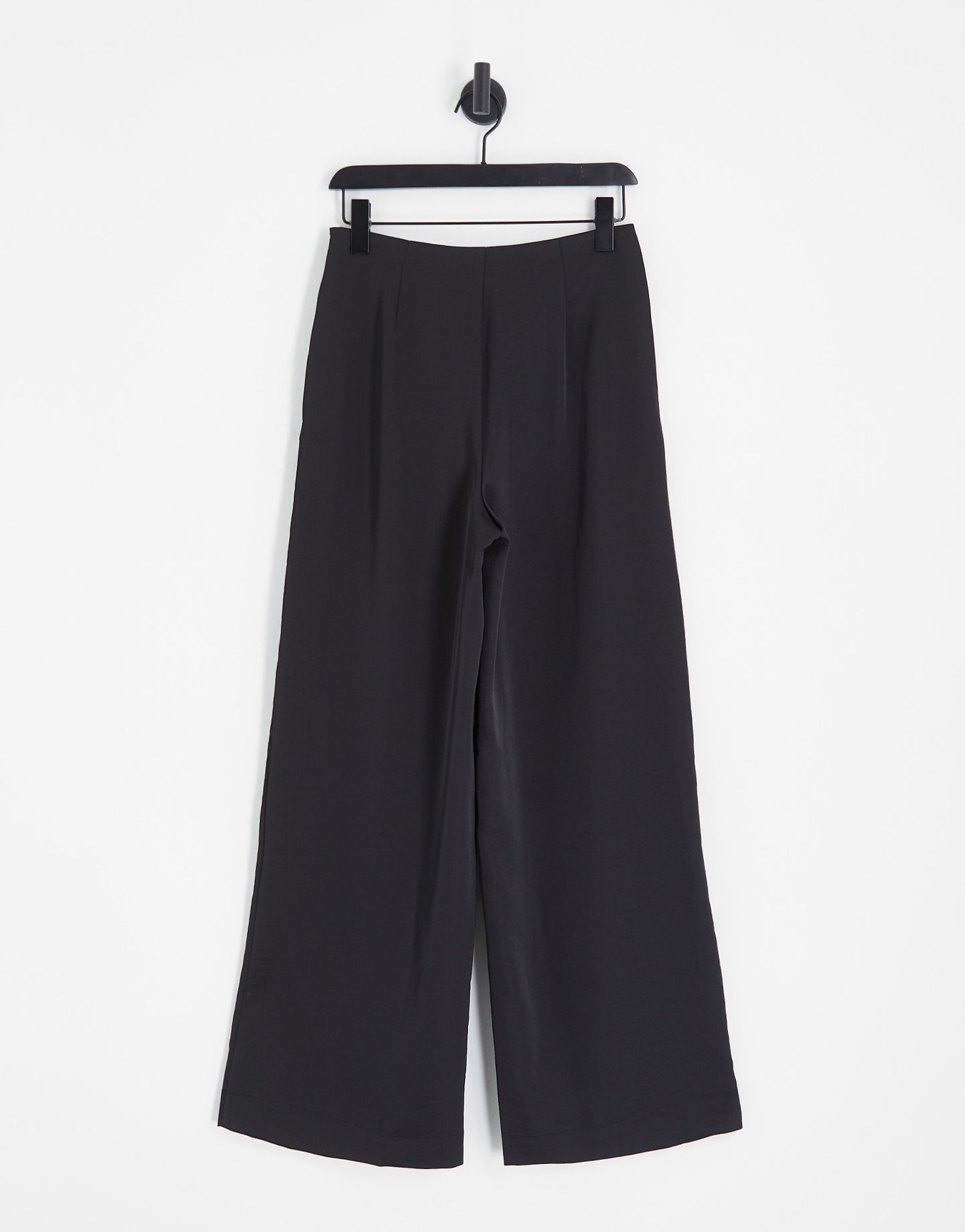 Y.A.S sarong tie side detail wide leg trousers in black