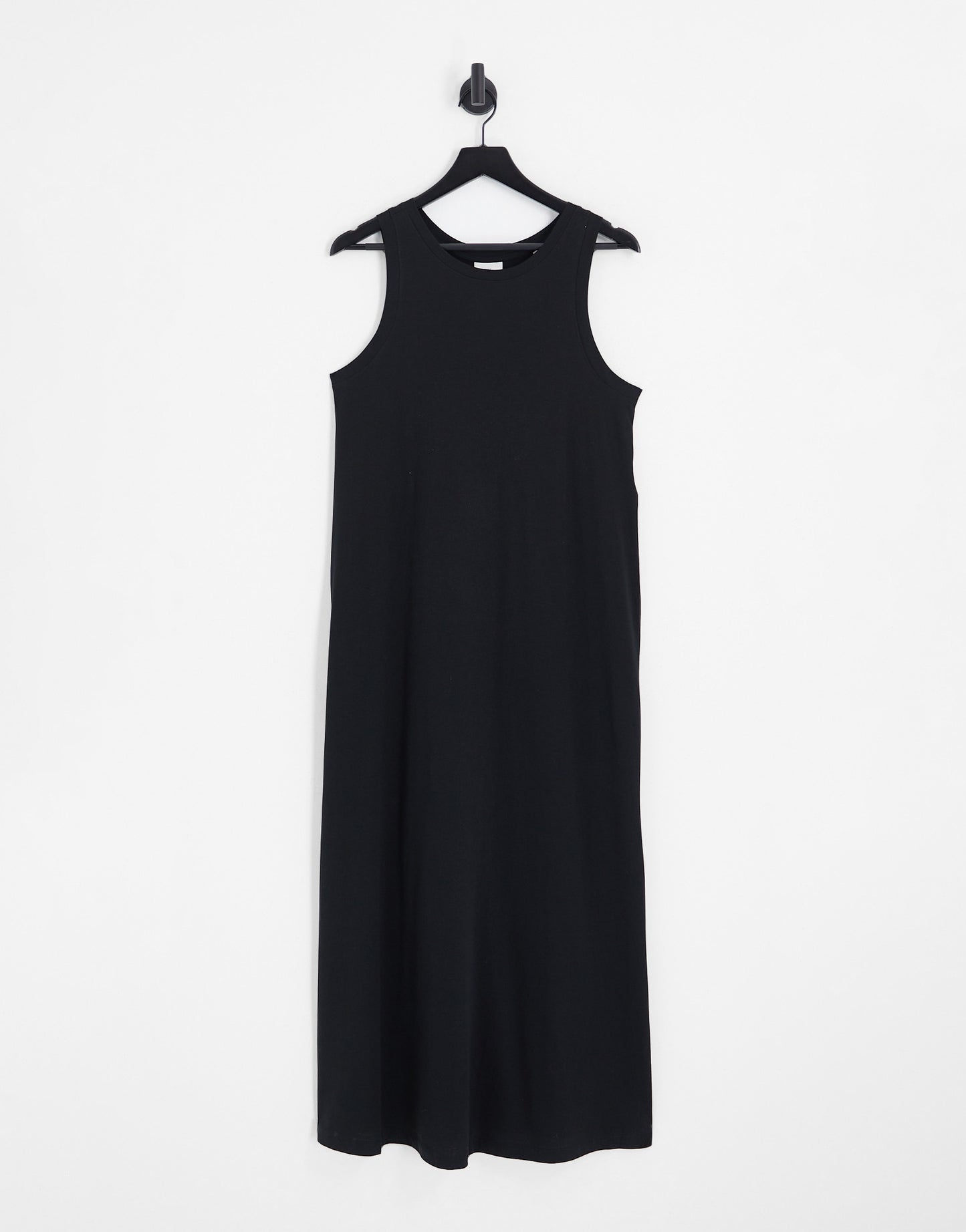 Only Curve high neck maxi dress in black