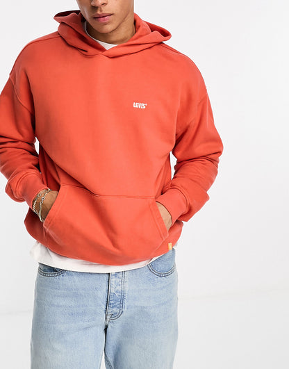 Levi's hoodie with small logo in burnt orange