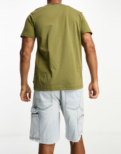 Levi's t-shirt with sport central logo in olive green