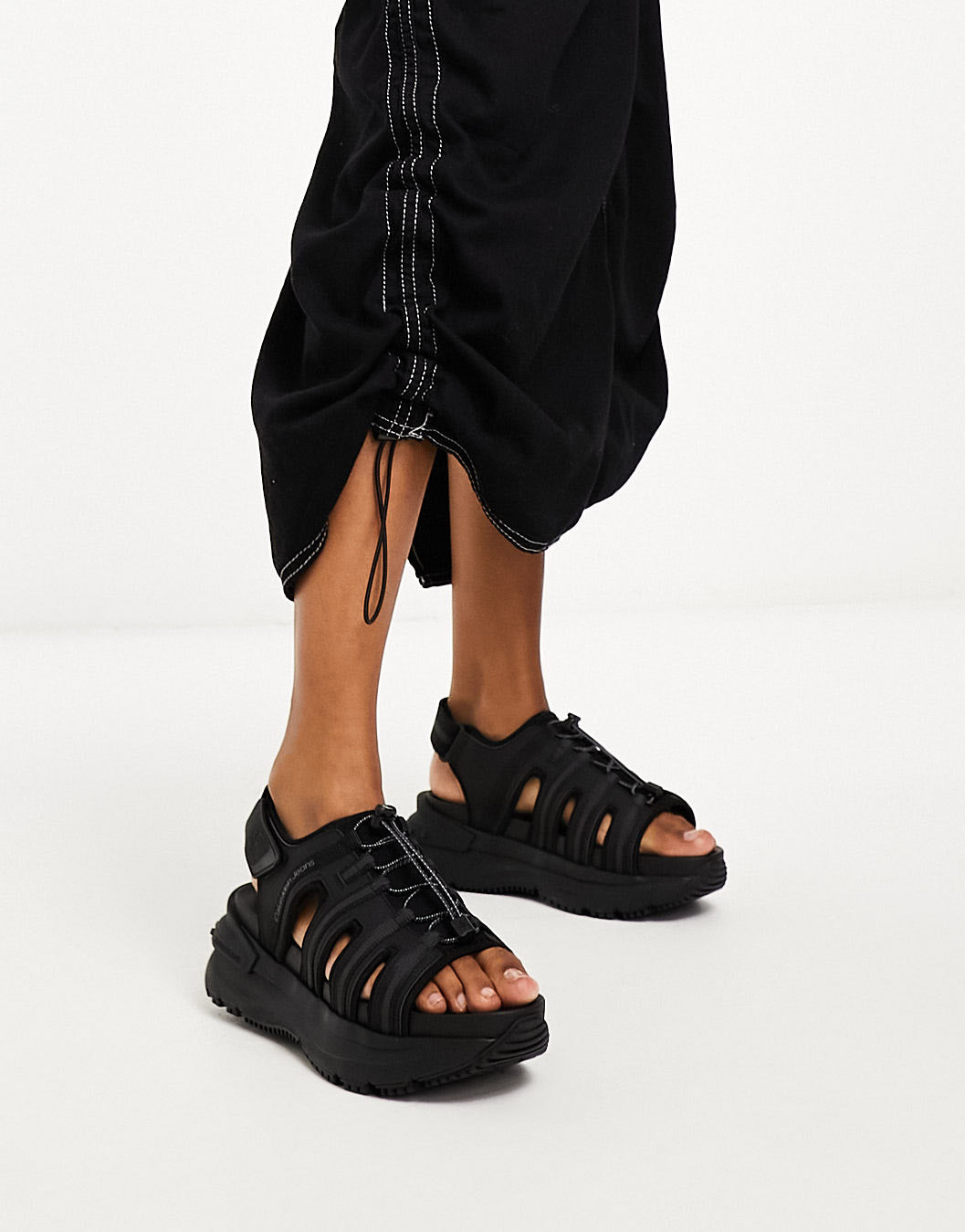 Calvin Klein Jeans chunky hybrid hiking sandals in black