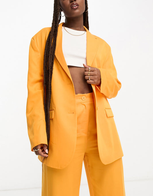 Monki co-ord blazer in orange