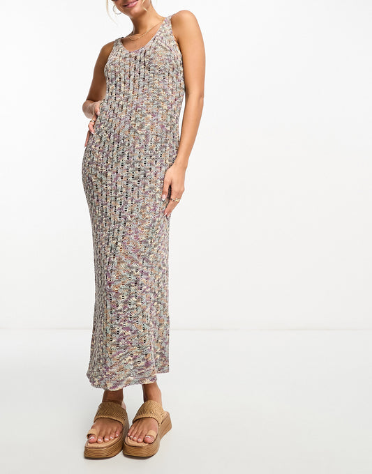 Pull&Bear space dye maxi dress in purple