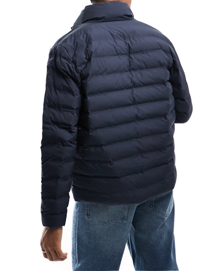 Selected Homme quilted puffer jacket in navy