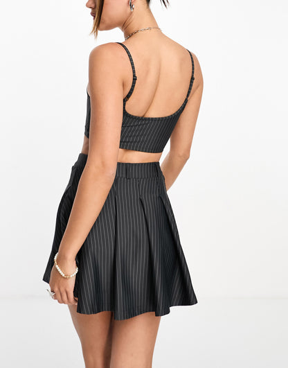 ASOS DESIGN co-ord cami crop top in pinstripe