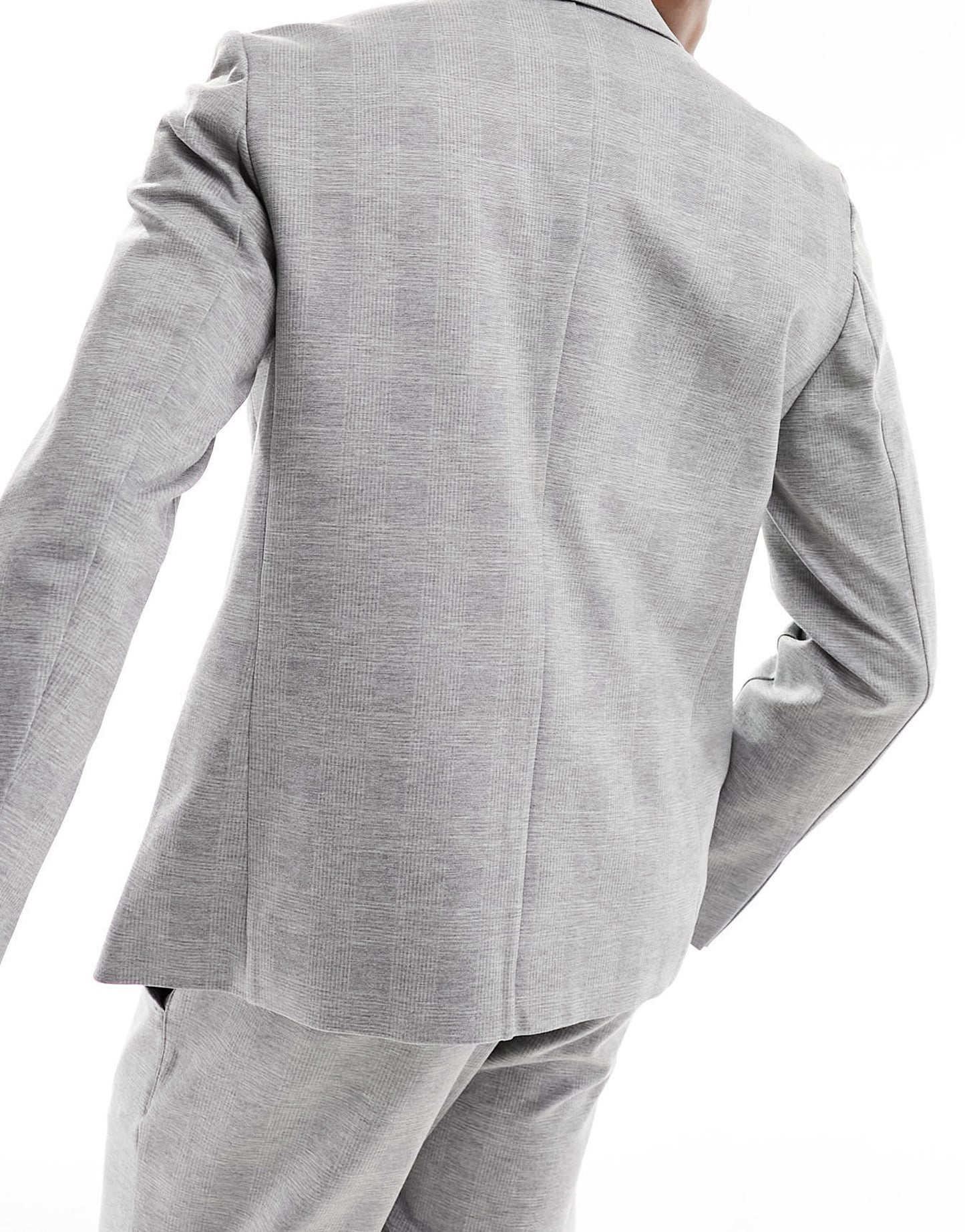 ONLY & SONS slim fit suit jacket in grey check