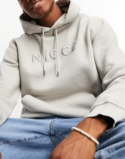 Nicce mercury embroidered logo  hoodie in coal